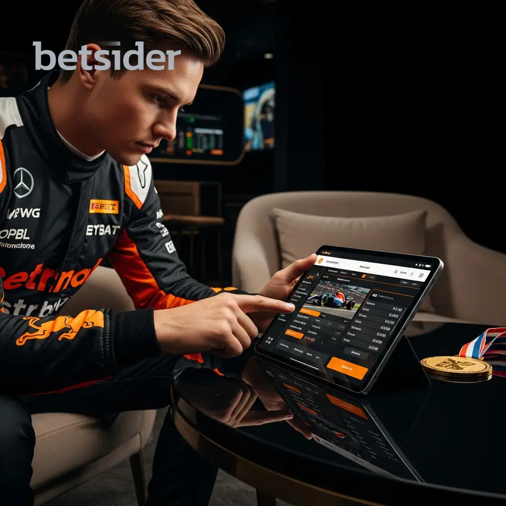 Racerfører fokusert i en bil